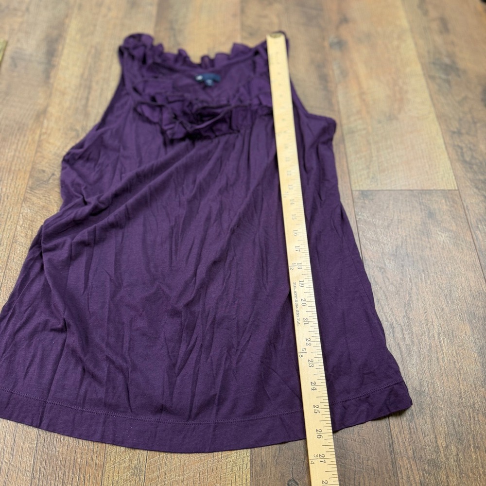 Gap Ruffle Neck Tank Top Womens‎ Large Purple